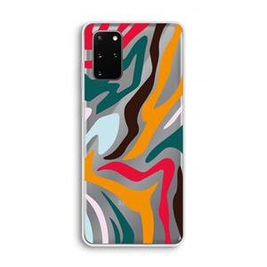 CaseCompany Colored Zebra: Samsung Galaxy S20 Plus Transparant Hoesje