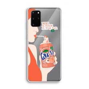 CaseCompany Peach please!: Samsung Galaxy S20 Plus Transparant Hoesje