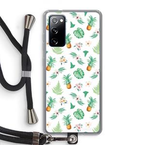 CaseCompany Ananas bladeren: Samsung Galaxy S20 FE / S20 FE 5G Transparant Hoesje met koord