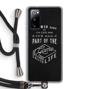 CaseCompany Life: Samsung Galaxy S20 FE / S20 FE 5G Transparant Hoesje met koord