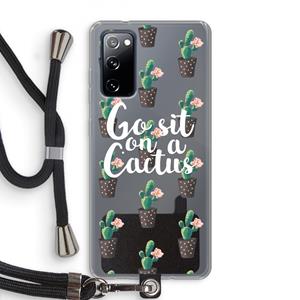 CaseCompany Cactus quote: Samsung Galaxy S20 FE / S20 FE 5G Transparant Hoesje met koord