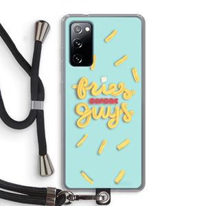CaseCompany Always fries: Samsung Galaxy S20 FE / S20 FE 5G Transparant Hoesje met koord