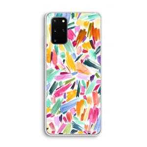 CaseCompany Watercolor Brushstrokes: Samsung Galaxy S20 Plus Transparant Hoesje