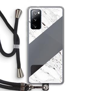CaseCompany Biggest stripe: Samsung Galaxy S20 FE / S20 FE 5G Transparant Hoesje met koord