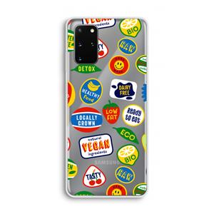 CaseCompany Fruitsticker: Samsung Galaxy S20 Plus Transparant Hoesje