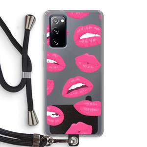 CaseCompany Bite my lip: Samsung Galaxy S20 FE / S20 FE 5G Transparant Hoesje met koord