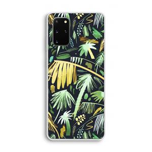 CaseCompany Tropical Palms Dark: Samsung Galaxy S20 Plus Transparant Hoesje