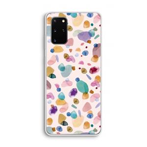 CaseCompany Terrazzo Memphis Pink: Samsung Galaxy S20 Plus Transparant Hoesje