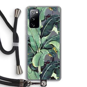CaseCompany Bananenbladeren: Samsung Galaxy S20 FE / S20 FE 5G Transparant Hoesje met koord