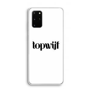 CaseCompany Topwijf Wit: Samsung Galaxy S20 Plus Transparant Hoesje
