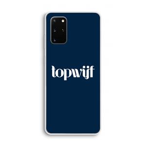 CaseCompany Topwijf Navy: Samsung Galaxy S20 Plus Transparant Hoesje