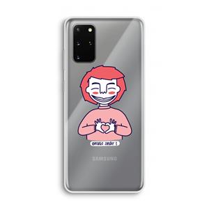 CaseCompany Hartje: Samsung Galaxy S20 Plus Transparant Hoesje