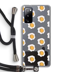 CaseCompany Bacon to my eggs #1: Samsung Galaxy S20 FE / S20 FE 5G Transparant Hoesje met koord