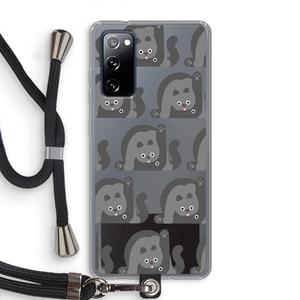 CaseCompany Cats: Samsung Galaxy S20 FE / S20 FE 5G Transparant Hoesje met koord