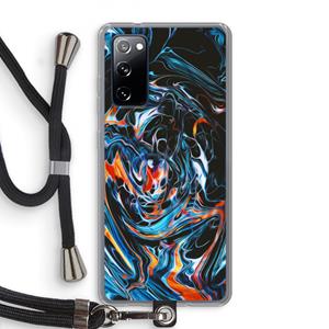 CaseCompany Black Unicorn: Samsung Galaxy S20 FE / S20 FE 5G Transparant Hoesje met koord