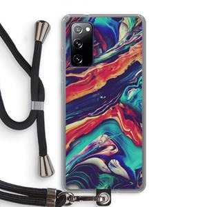 CaseCompany Chameleon Sun: Samsung Galaxy S20 FE / S20 FE 5G Transparant Hoesje met koord