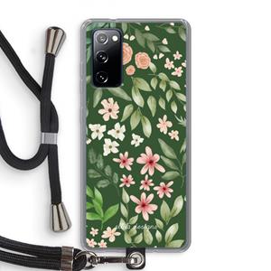 CaseCompany Botanical green sweet flower heaven: Samsung Galaxy S20 FE / S20 FE 5G Transparant Hoesje met koord