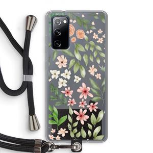 CaseCompany Botanical sweet flower heaven: Samsung Galaxy S20 FE / S20 FE 5G Transparant Hoesje met koord