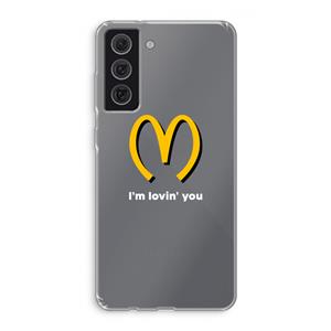 CaseCompany I'm lovin' you: Samsung Galaxy S21 FE Transparant Hoesje
