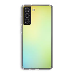 CaseCompany Minty mist pastel: Samsung Galaxy S21 FE Transparant Hoesje