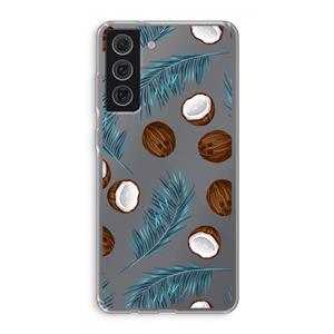 CaseCompany Kokosnoot roze: Samsung Galaxy S21 FE Transparant Hoesje