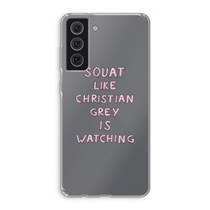 CaseCompany Christian Grey: Samsung Galaxy S21 FE Transparant Hoesje
