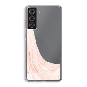 CaseCompany Peach bath: Samsung Galaxy S21 FE Transparant Hoesje