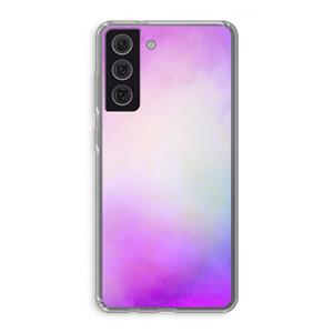 CaseCompany Clouds pastel: Samsung Galaxy S21 FE Transparant Hoesje