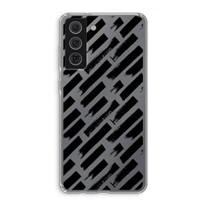 CaseCompany Zwarte vegen: Samsung Galaxy S21 FE Transparant Hoesje