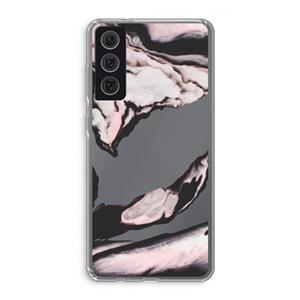 CaseCompany Roze stroom: Samsung Galaxy S21 FE Transparant Hoesje
