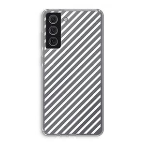 CaseCompany Strepen zwart-wit: Samsung Galaxy S21 FE Transparant Hoesje