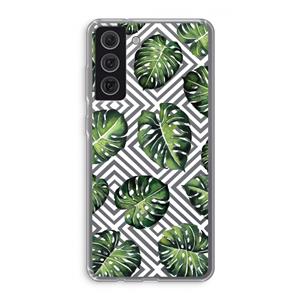 CaseCompany Geometrische jungle: Samsung Galaxy S21 FE Transparant Hoesje