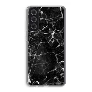 CaseCompany Zwart Marmer 2: Samsung Galaxy S21 FE Transparant Hoesje