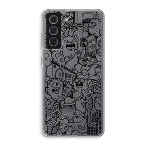 CaseCompany Vexx Black City : Samsung Galaxy S21 FE Transparant Hoesje