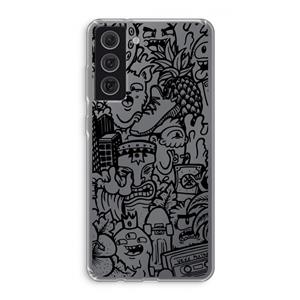 CaseCompany Vexx Black Mixtape: Samsung Galaxy S21 FE Transparant Hoesje