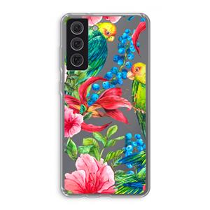 CaseCompany Papegaaien: Samsung Galaxy S21 FE Transparant Hoesje