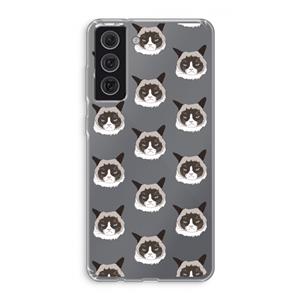 CaseCompany It's a Purrr Case: Samsung Galaxy S21 FE Transparant Hoesje