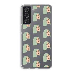 CaseCompany King Kylie: Samsung Galaxy S21 FE Transparant Hoesje