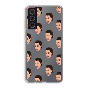 CaseCompany Ugly Cry Call: Samsung Galaxy S21 FE Transparant Hoesje