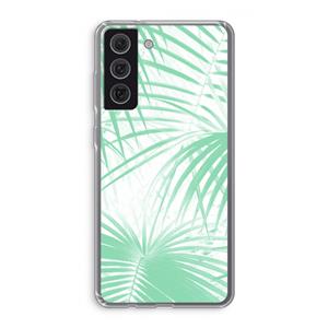 CaseCompany Palmbladeren: Samsung Galaxy S21 FE Transparant Hoesje