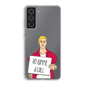 CaseCompany Gimme a call: Samsung Galaxy S21 FE Transparant Hoesje