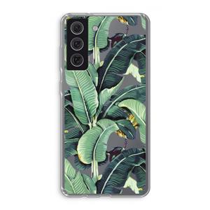 CaseCompany Bananenbladeren: Samsung Galaxy S21 FE Transparant Hoesje