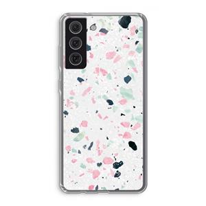 CaseCompany Terrazzo N°3: Samsung Galaxy S21 FE Transparant Hoesje