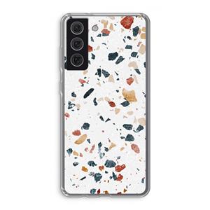 CaseCompany Terrazzo N°4: Samsung Galaxy S21 FE Transparant Hoesje