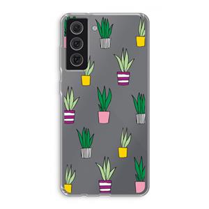 CaseCompany Sanseveria: Samsung Galaxy S21 FE Transparant Hoesje
