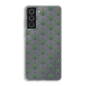 CaseCompany Weed: Samsung Galaxy S21 FE Transparant Hoesje