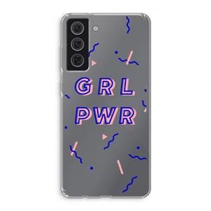 CaseCompany GRL PWR: Samsung Galaxy S21 FE Transparant Hoesje