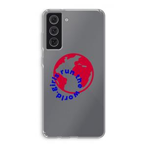 CaseCompany Run The World: Samsung Galaxy S21 FE Transparant Hoesje