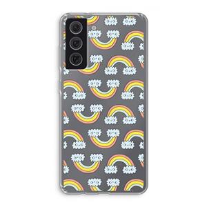 CaseCompany Regenboog: Samsung Galaxy S21 FE Transparant Hoesje