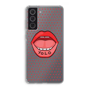 CaseCompany Yolo Denise: Samsung Galaxy S21 FE Transparant Hoesje